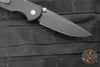 Protech TR-3 Integrity- Manual Button Lock Knife- Smooth Black Handle- Black DLC S35VN Steel Blade  INT103