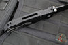 Protech TR-3 Integrity- Manual Button Lock Knife- Smooth Black Handle- Black DLC S35VN Steel Blade  INT103