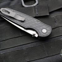 Protech TR-3 Integrity- Manual Button Lock Knife- Reptile Pattern Black Handle- Stonewash S35VN Steel Blade INT105-Reptile