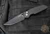 Protech TR-3 Integrity- Manual Button Lock Knife- Black Relic Pattern Handle- Black DLC S35VN Steel Blade  INT106