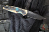 Protech TR-3 Integrity- Manual Button Lock Knife- Shipwreck Finished Relic Pattern Handle- Black DLC Magnacut Steel Blade- Black Lip Pearl Inlaid Button INT1106-SHIPWRECK
