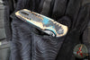 Protech TR-3 Integrity- Manual Button Lock Knife- Shipwreck Finished Relic Pattern Handle- Black DLC Magnacut Steel Blade- Black Lip Pearl Inlaid Button INT1106-SHIPWRECK