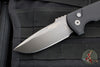Protech Les George Rockeye Out The Side (OTS) Auto- Solid Black Handle- Smokey Gray DLC Finished D2 Steel Blade LG321-D2