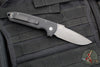 Protech Les George Rockeye Out The Side (OTS) Auto- Solid Black Handle- Smokey Gray DLC Finished D2 Steel Blade LG321-D2