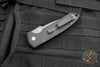 Protech Les George Rockeye Out The Side (OTS) Auto- Solid Black Handle- Smokey Gray DLC Finished D2 Steel Blade LG321-D2