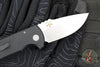 Protech Les George SBR Short Bladed Rockeye Out The Side (OTS)- Black Handle- Stonewash/ Satin S35-VN Blade LG405