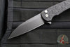 Protech Malibu Flipper- 2024 Blade Show- Wharncliffe- Black "Nexus" 25th Anniversary Patterned Handle- Black DLC Blade