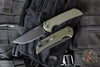 Protech Mordax Flipper- Smooth Green Finished Handle- Black DLC Magnacut Blade- Black Lip Pearl Button MX103-LTD GREEN