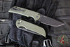 Protech Mordax Flipper- Smooth Green Finished Handle- Black DLC Magnacut Blade- Black Lip Pearl Button MX103-LTD GREEN