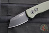 Protech Runt 5 OTS Auto Knife- Reverse Tanto- Textured Green Handle- Black DLC Magnacut Steel Blade  R5406-GREEN