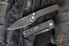 Chaves Protech Knives- Scapegoat Compact- OTS Auto- Carbide Textured Black Finished Handle- Black DLC MagnaMax Steel Blade RCS1106