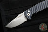 Protech Les George SBR Short Bladed Rockeye Out The Side (OTS)- Unique Striped Micarta Handle- Stonewash Blade