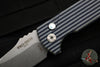 Protech Les George SBR Short Bladed Rockeye Out The Side (OTS)- Unique Striped Micarta Handle- Stonewash Blade