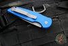 Protech TR-3 Tactical Response 3 Out The Side (OTS) Auto Knife-  Blue Grooved Handle- Blasted Finished Blade TR-3 Blue
