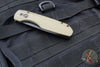 Protech Vero Synapse Design Out The Side (OTS) Auto Knife- Thick Black Aluminum Bottom Handle- Green Canvas Micarta Lid- Black DLC Magnacut Steel Blade VERO1213-GRN MIC