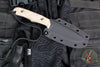 Chris Reeve Backpacker Fixed Blade- Natural Canvas Micarta- Stonewash Plain Edge Magnacut Steel Blade BPR-1001