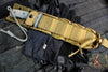 Chris Reeve Green Beret Fixed Blade- Black Canvas Micarta Handle- Black Plain Edge Magnacut Steel Blade- Tan Sheath GB7-1005