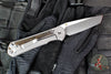 Chris Reeve Large Sebenza 31- Tanto Edge- Glass Blasted Titanium- Bog Oak Wood Inlay- Magnacut Steel Blade L31-1130 V2