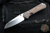 Chris Reeve Large Sebenza 31- Insingo- Natural Micarta Inlay L31-1222 in CPM Magnacut