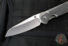 Chris Reeve Large Sebenza 31- Insingo- Glass Blasted Finished Titanium- Black Micarta Inlay- Stonewash Magnacut Steel L31-1224