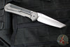 Chris Reeve Large Sebenza 31- Tanto Edge- Glass Blasted Titanium Handle- Black Micarta Inlay- Stonewash Magnacut Blade L31-1232