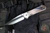 Chris Reeve Large Sebenza 31- Drop Point- Unique Graphic Titanium Handle- Amethyst Cabochon Inlay- Stonewash Magnacut Blade L31-1408-0136 V6
