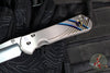 Chris Reeve Large Sebenza 31- Drop Point- Unique Graphic Titanium Handle- Amethyst Cabochon Inlay- Stonewash Magnacut Blade L31-1408-0136 V6