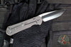 Chris Reeve Large Sebenza 31- Drop Point- Unique Graphic Titanium Handle- Amethyst Cabochon Inlay- Stonewash Magnacut Blade L31-1408-0136 V6