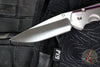 Chris Reeve Large Sebenza 31- Drop Point- Unique Graphic Titanium Handle- Amethyst Cabochon Inlay- Stonewash Magnacut Blade L31-1408-0136 V8