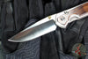 Chris Reeve Large Sebenza 31- Glass Blasted Titanium- Polished Drop Point- Macassar Ebony Wood Inlay- L31-1636 IN CPM-MAGNACUT v4