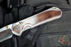 Chris Reeve Large Sebenza 31- Glass Blasted Titanium- Polished Drop Point- Macassar Ebony Wood Inlay- L31-1636 IN CPM-MAGNACUT v4