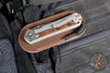 Chris Reeve Large Sebenza 31- Glass Blasted Titanium- Polished Drop Point- Macassar Ebony Wood Inlay- L31-1636 IN CPM-MAGNACUT v4