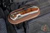 Chris Reeve Large Sebenza 31- Glass Blasted Titanium- Polished Drop Point- Macassar Ebony Wood Inlay- L31-1636 IN CPM-MAGNACUT v4