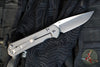 Chris Reeve Large Sebenza 31- Drop Point- Forever Flag Graphic- Glass Blasted Finished Titanium Handle- Stonewash Magnacut Blade- Silver Hardware L31-1690