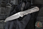 Chris Reeve Large Inkosi- Insingo- LEFT HANDED- Black Canvas Micarta Inlay- Stonewash Magnacut Blade LIN-1029