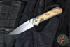 Chris Reeve Small Sebenza 31- Drop Point- Box Elder Wood Inlay- Stonewash Magnacut Blade S31-1108