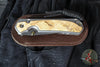 Chris Reeve Small Sebenza 31- Drop Point- Box Elder Wood Inlay- Stonewash Magnacut Blade S31-1108