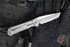 Chris Reeve Small Sebenza 31- Tanto Edge- Glass Blasted Titanium- Forever Flag Graphic- Stonewash Magnacut Blade S31-1510