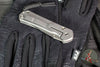 Chris Reeve Small Sebenza 31- Drop Point Edge- Glass Blasted Forever Flag Graphic Titanium Handle- Stonewash Magnacut Blade- Silver HW S31-1690