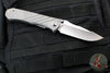 Chris Reeve Umnumzaan- LEFT HANDED- Drop Point- Glass Blasted Titanium Handle- Stonewash Magnacut Steel Blade UMN-1013