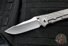 Chris Reeve Umnumzaan- LEFT HANDED- Drop Point- Glass Blasted Titanium Handle- Stonewash Magnacut Steel Blade UMN-1013