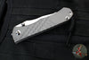 Chris Reeve Umnumzaan- LEFT HANDED- Drop Point- Glass Blasted Titanium Handle- Stonewash Magnacut Steel Blade UMN-1013