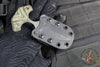 RMJ Tactical BUB- Back Up Push Dagger- Double Edge- Tungsten Finish Magnacut Steel- Dirty Olive G-10