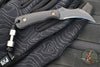 RMJ Gym Rat- Small EDC/Neck Knife- Graphite Black Finished- Black G-10 Handle