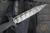 RMJ Killroy Dagger Fixed Blade Knife- Acid Etched Black Finished M390 Blade- Black G-10 Handle