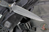 RMJ Tactical Raider Dagger Fixed Blade Combat Knife- Graphite Black Finish- Black G-10
