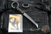 RMJ Stabby Guy- Ringed Chisel Tip- Tungsten Finished- Black G-10- Bronze Hardware