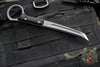 RMJ Stabby Guy- Ringed Chisel Tip- Tungsten Finished- Black G-10- Bronze Hardware