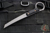 RMJ Stabby Guy- Ringed Chisel Tip- Tungsten Finished- Black G-10- Bronze Hardware