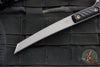RMJ Stabby Guy- Ringed Chisel Tip- Tungsten Finished- Black G-10- Bronze Hardware